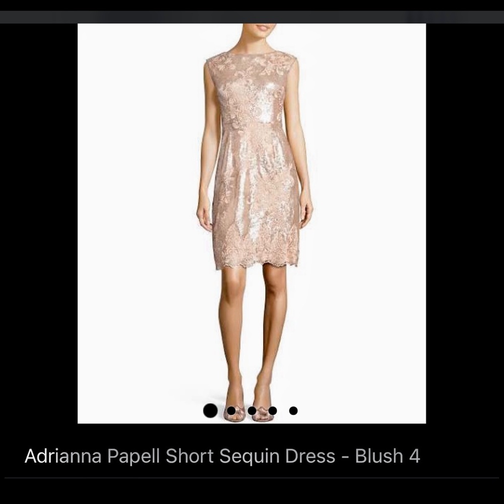 New size 4 blush/gold Adriana Papell short dress